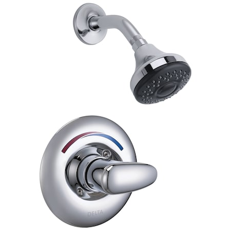 Delta Shower Head Kit, Chrome, Wall T13H132